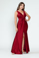Vestido de dama de honor con escote en V, corte imperio y fruncido, de Lenovia 5319 (Nueva colección)