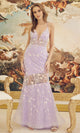 Sparkling Floral Lilac Purple Prom Dress – Nox Anabel C1195