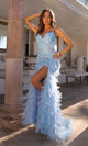 Nox Anabel C1413: Vestido de fiesta con plumas y lentejuelas