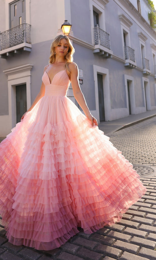 Nox Anabel C1420 Ruffled Ombre Prom Ball Gown