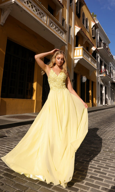 Nox Anabel C1462 Pastel Long A-Line Prom Dress