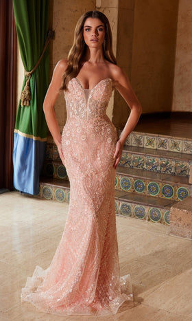 Nox Anabel C1599 Strapless Beaded Long Prom Gown