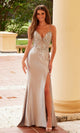 Nox Anabel Lace-Up Long Glitter Prom Dress C1605