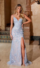 Vestido de fiesta largo azul claro de ensueño – Nox Anabel estilo C1624