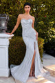 Ladivine C166 Strapless Embellished Dress