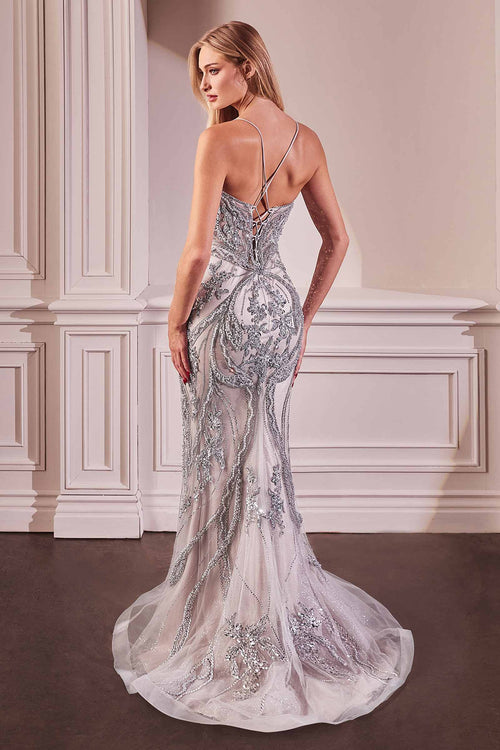 Ladivine Pearl Embellished Fit & Flare Dress