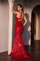 Ladivine CC0401 Dress Fit & Flare Sequin Gown