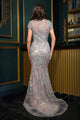 Ladivine CC0915 Silver/Nude Mermaid Dress