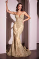 Ladivine Pearl & Lace Embellished Gown