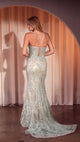 Ladivine Pearl & Lace Embellished Gown