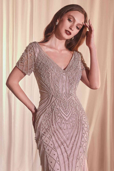 Ladivine CC4019 Burgundy Dress