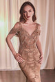 Ladivine CC4020 Embellished Fit & Flare Dress