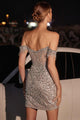 Ladivine CC461 Off-Shoulder Sequin Dress