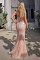 Ladivine CC8885 Strapless Red Gown