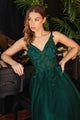 Elegant Champagne Lace Evening Dress
