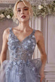 Elegant Champagne Lace Evening Dress