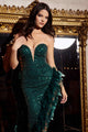 Cinderella Divine CD229 High Low Sequin Gown