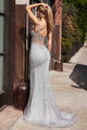 Ladivine CD2420 Crystal Dress: Elegant Light Blue Gown