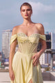 Ladivine CD297 Strapless Satin Evening Gown