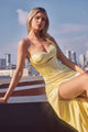 Ladivine CD381 Dress Cut Out Fitted Satin Gown