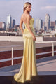 Ladivine CD381 Fitted Satin Evening Dress