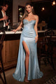 Ladivine CD382 Dress Strapless Stretch Taffeta Embellished Prom Gown