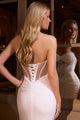 Ladivine CD384W Fitted Bridal Gown Strapless Sweetheart Neck