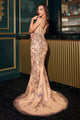 Ladivine CD723 Strapless Fitted Evening Gown