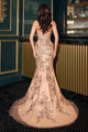 Ladivine CD723 Strapless Fitted Evening Gown