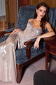 Ladivine CD754 Silver Embellished Gown