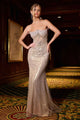 Ladivine CD756 Strapless Metallic Gown