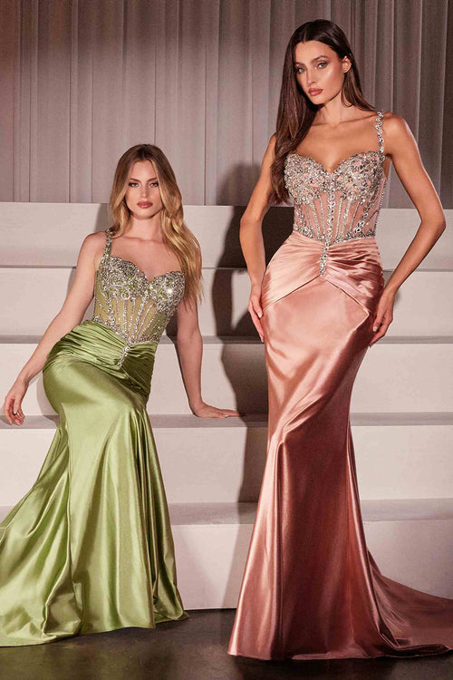 Ladivine CD757 Dress with Crystal Embellishments
