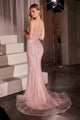 Ladivine CD759 Embellished Fit & Flare Prom Dress