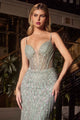 Ladivine CD759 Embellished Fit & Flare Prom Dress