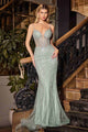 Ladivine CD759 Embellished Fit & Flare Prom Dress