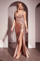 Ladivine CD775 Dress Fitted Satin & Lace Gown