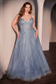 Ladivine CD786C A-Line Layered Tulle Plus Size Dress