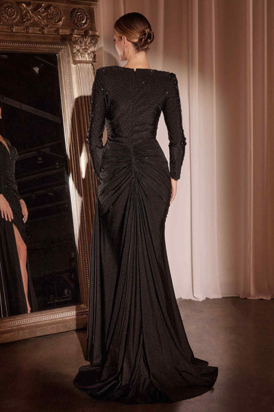 Ladivine CD788 Long Sleeve Satin Gown
