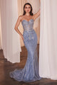 Ladivine CD794 Dress Strapless Sweetheart Crystal Fitted Gown