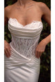 Ladivine CD797W Strapless Satin Wedding Gown