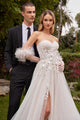 Ladivine CD859W Strapless Wedding Gown by Cinderella Divine