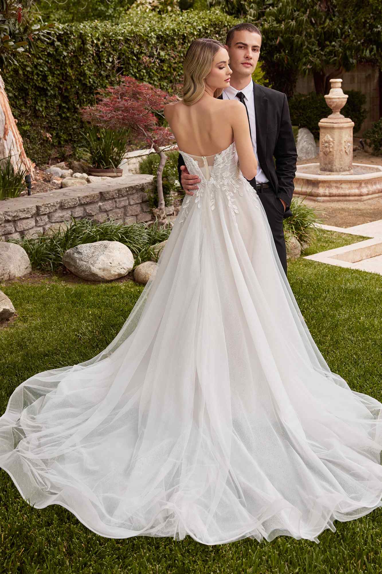 Ladivine CD859W Strapless Wedding Gown by Cinderella Divine