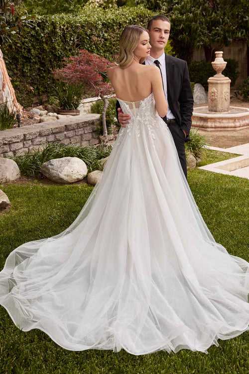 Ladivine CD859W Strapless Wedding Gown by Cinderella Divine