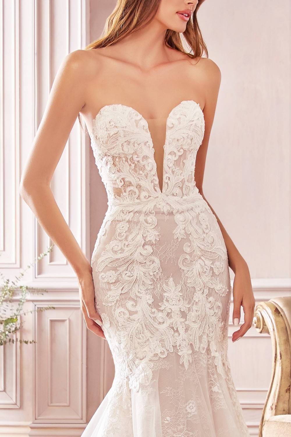 Cinderella Divine CD928 Strapless Wedding Gown