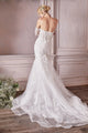 Cinderella Divine CD977W Long Sleeve Lace Bridal Gown