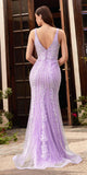 Cinderella Divine CD981 Long Pastel Beaded Lace Dress