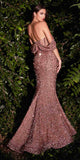 Ladivine CD985 Off the Shoulder Sequins Gown