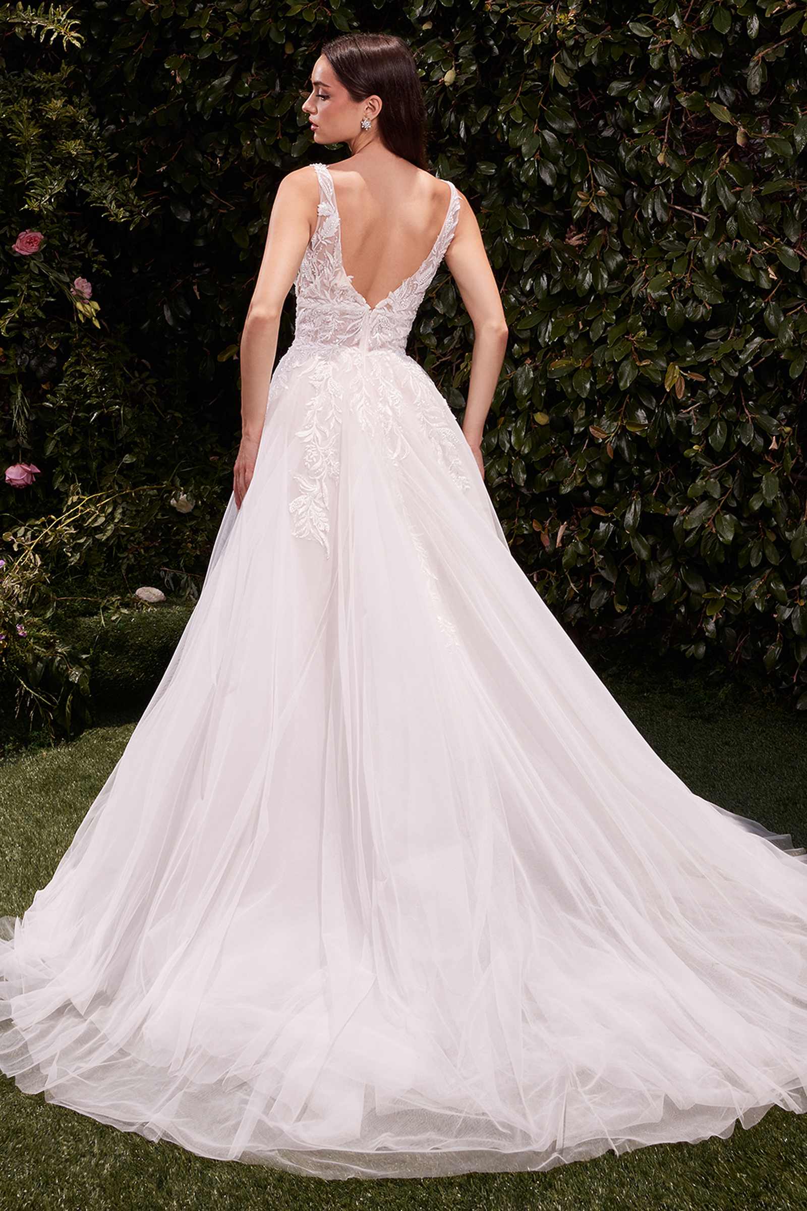 Ladivine CDS511W Wedding Dress with Lace and Tulle