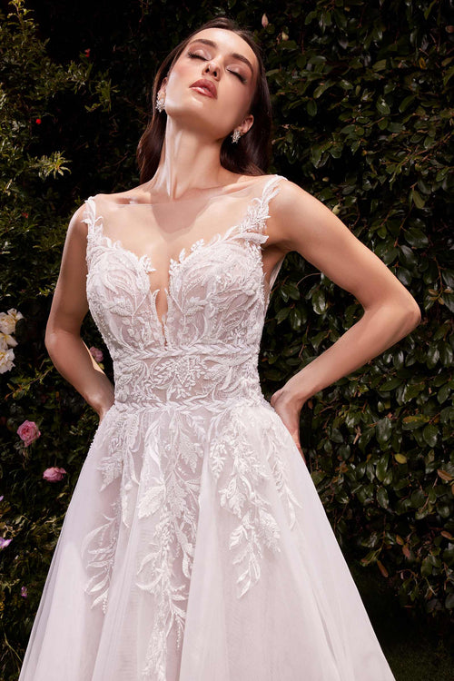 Ladivine CDS511W Wedding Dress with Lace and Tulle