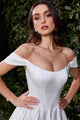 Ladivine CDS513W Off-White Satin Bridal Gown